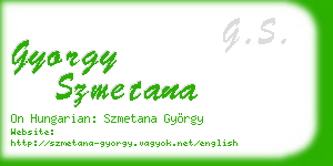 gyorgy szmetana business card