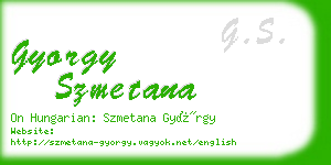 gyorgy szmetana business card